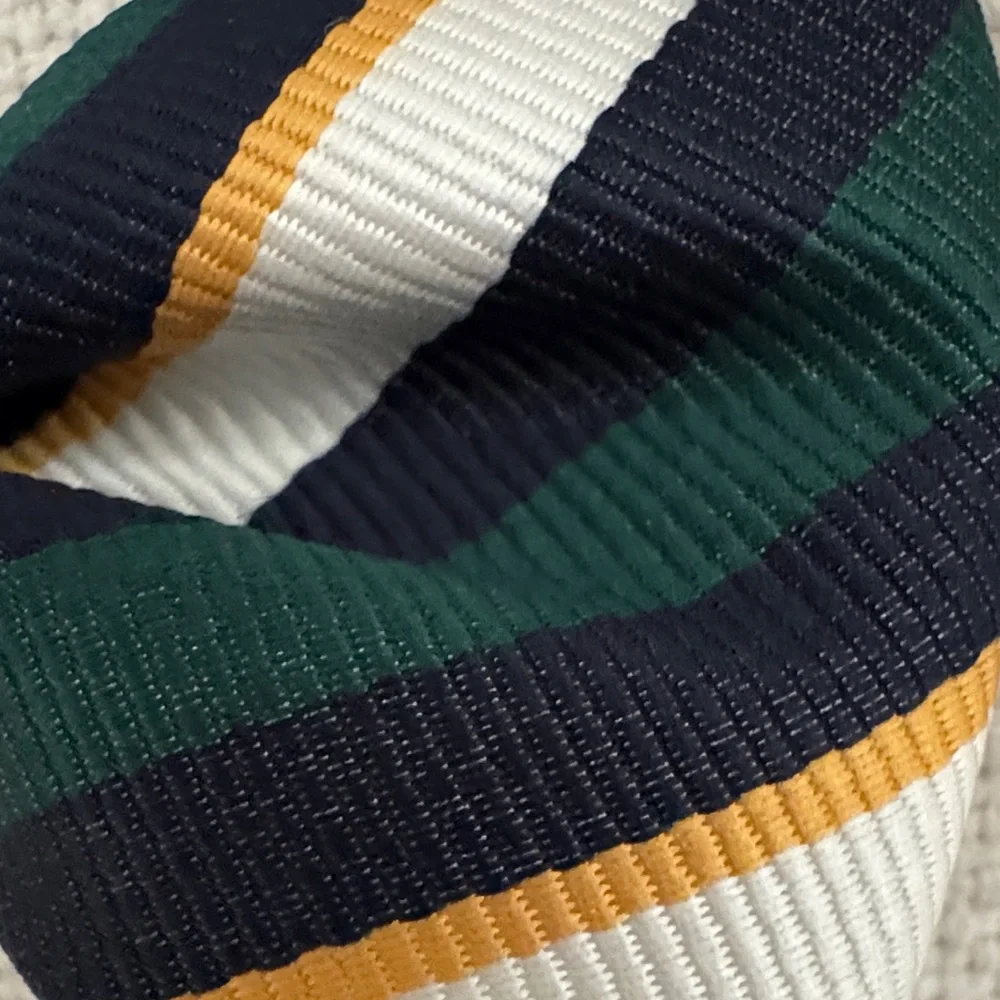 Janie and Jack Green, Gold, and Black Striped Bow Tie